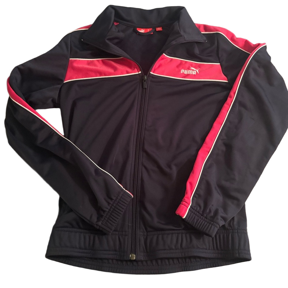 Puma Full Zip Track Jacket Women’s SP Blue Pink Logo
